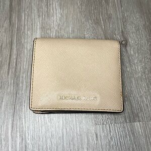 michael kors tan leather wallet